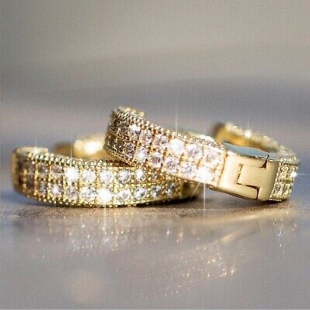 NEW 18k gold plated luxury earrings - Picture 3 of 4